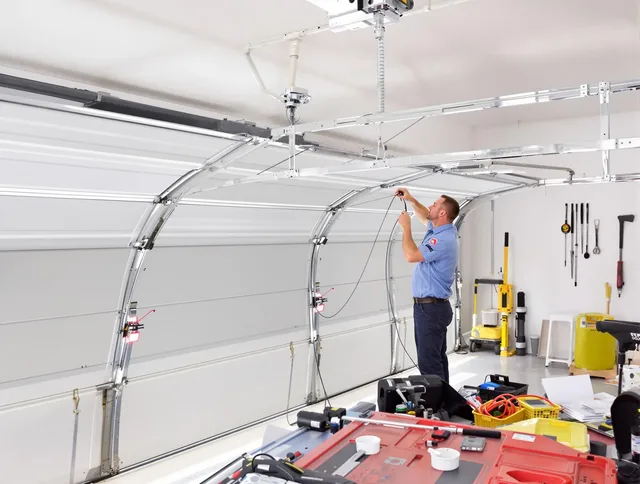 Garage door cable repair service by Wilmington Garage Door Repair in Wilmington