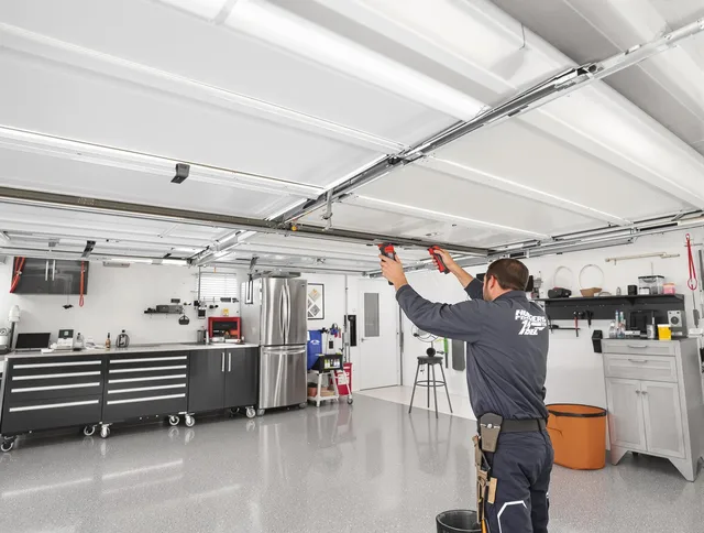 Overhead garage door repair service by Wilmington Garage Door Repair in Wilmington