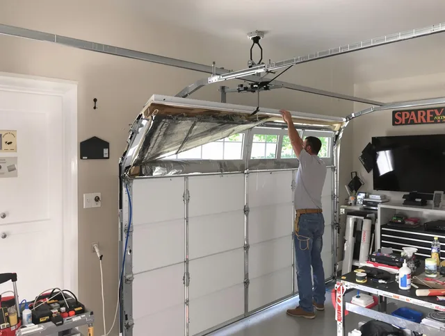 Garage door section replacement by Wilmington Garage Door Repair in Wilmington