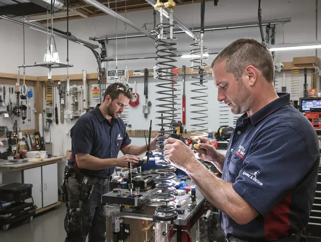 Garage door spring repair service by Wilmington Garage Door Repair in Wilmington
